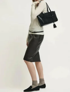 Dervio Black Camoscio - Loafers med klack