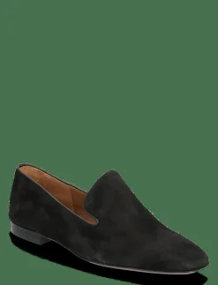 Dervio Black Camoscio - Loafers med klack