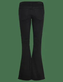 DEVON KICK REVIEW ORGANIC BLACK - Utsvängda jeans