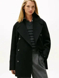 DF WOOL BLEND REG PEACOAT - Ullkappor