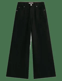 DNM BLACK 70s WIDE LEG HW - Vida byxor