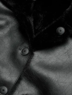 Double-sided leather-effect jacket with pockets - Skinnjackor