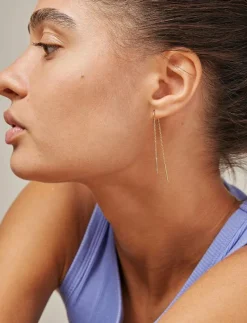 Earring Hoop Chain - Hängande örhängen