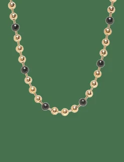 Eclipse Long Necklace Ivory/Gold - Statementhalsband