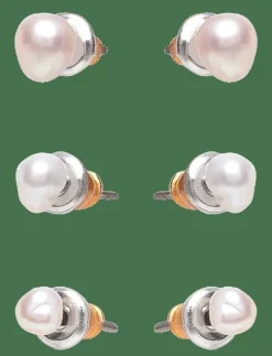 EDIL freshwater pearl earrings 3-in-1 set - Studs örhängen
