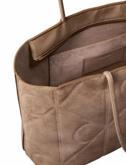 EMBLEM AOP EMBOSSED SUEDE TOTE - Totes