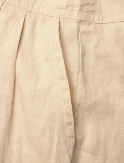 Embroidered Linen Short-Sleeve Jumpsuit - Jumpsuits