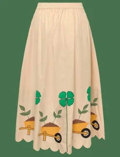 Embroidered Midi skirt with Scallop - Midi kjolar