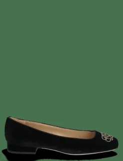 Emellie Logo Velvet Ballet Flat - Ballerinas