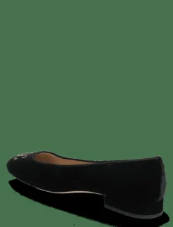 Emellie Logo Velvet Ballet Flat - Ballerinas