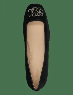Emellie Logo Velvet Ballet Flat - Ballerinas