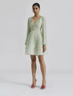 Estelle v-neck chiffon mini dress - Korta klänningar