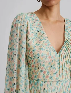 Estelle v-neck chiffon mini dress - Korta klänningar