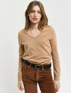 EXTRAFINE LAMBSWOOL BLEND V-NECK - Stickat