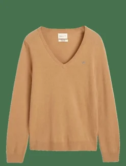 EXTRAFINE LAMBSWOOL BLEND V-NECK - Stickat