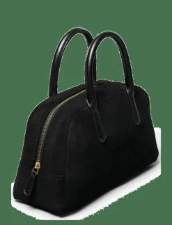 Fake Suede Bowling Bag - Handväskor