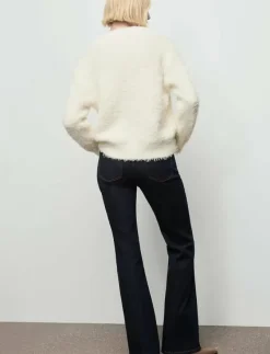 Faux-fur knitted sweater - Stickat