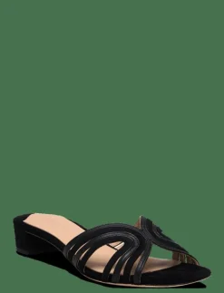 Fay Suede & Leather Multistrap Sandal - Mules med klack