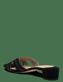 Fay Suede & Leather Multistrap Sandal - Mules med klack