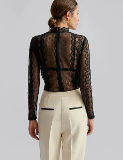 Fei lace top - Långärmade blusar