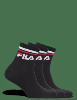 Fila 3pk Quarter Stripe Socks - Strumpor