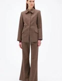 FITTED HERRINGBONE BLAZER - Jackor