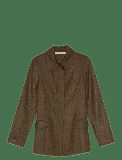 FITTED HERRINGBONE BLAZER - Jackor