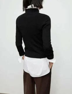 Fitted sweater with perkins neck - Polotröjor