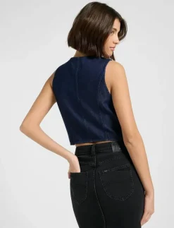 FITTED VEST - Jeansvästar