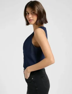 FITTED VEST - Jeansvästar