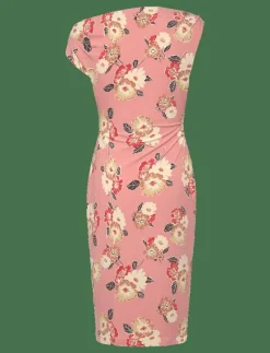 Floral Jersey Off-the-Shoulder Dress - Korta klänningar