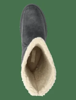 F-MODE DOUBLE-FACED SHEARLING FLATFORM CALF BOOTS - Varmfodrade skor