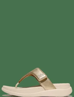 F-MODE GO ADJUSTABLE FLATFORM TOE-POST SANDALS - Platta mules