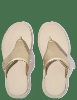 F-MODE GO ADJUSTABLE FLATFORM TOE-POST SANDALS - Platta mules