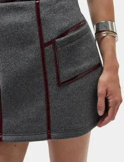 FRANKIE GREY SHORT SKIRT - Korta kjolar