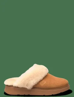 GEN-FF SHEARLING-COLLAR SUEDE SLIPPERS - Inneskor