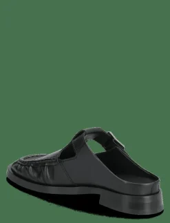 Gianna Black Buckled Mules - Mules med klack