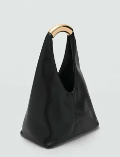 Handbag with metal handle - Handväskor