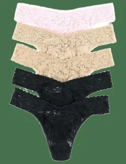 Hanky Panky Multi Pack - Signature Lace Original Rise Thong - 5 Pack - String