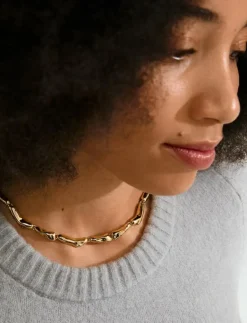 HARRISON necklace gold-plated - Statementhalsband