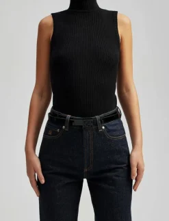 Hazel double length patent iconic leather belt - Skärp