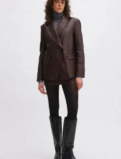 HEAVY LEATHER BLAZER - Skinnjackor