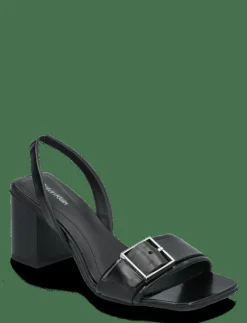 HEEL SANDAL 70 W/BUCKLE - LTH - Sandaler