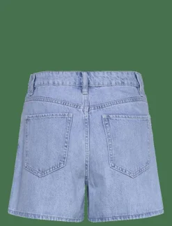 High-waisted straight-fit denim shorts - Jeansshorts