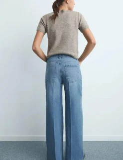 High-waisted wide leg jeans - Vida byxor
