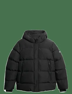 HOODED 5 BAFFLE SPORTS PUFFER - Dun- & vadderade jackor
