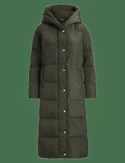 Hooded Channel-Quilted Down Puffer Coat - Dunkappor