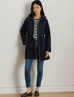 Hooded Diamond-Quilted Mockneck Jacket - Quiltade jackor