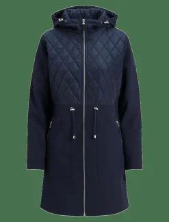 Hooded Diamond-Quilted Mockneck Jacket - Quiltade jackor