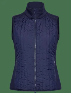 Hybrid Quilted-Front Zip Vest - Quiltade västar